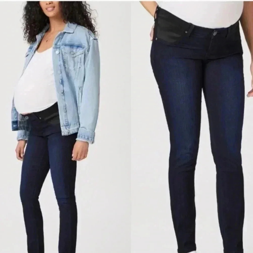 PAIGE Verdugo Ankle Maternity Jeans in Mona Wash